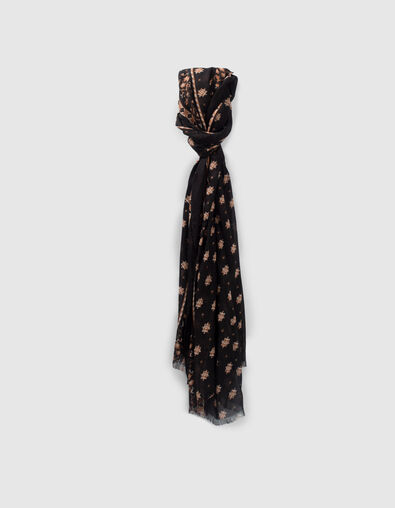 Fular negro estampado minimalista rock hombre - IKKS