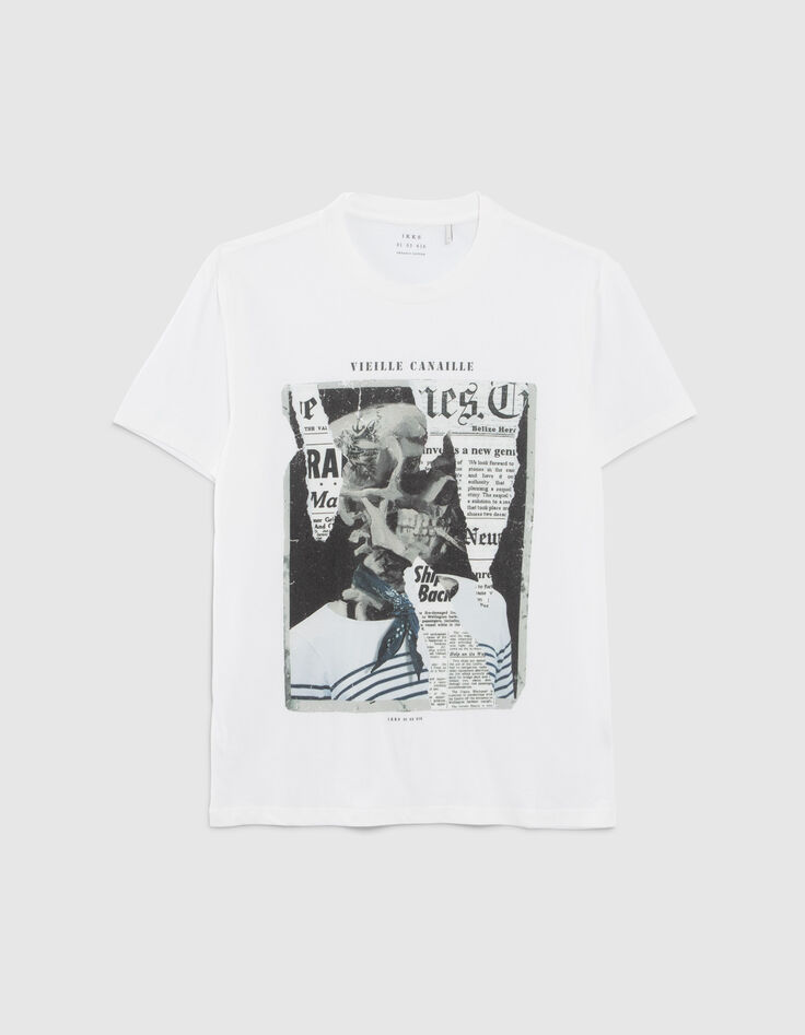 Camiseta blanco roto algod&oacute;n esqueleto marinero hombre-6