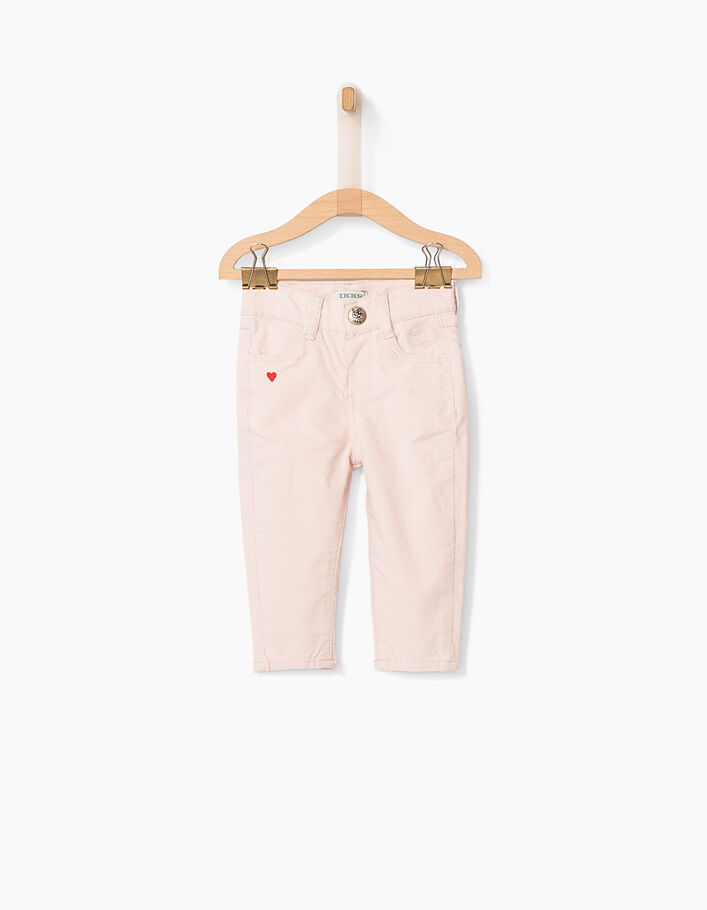 Baby girls' pink trousers