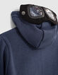 Boys’ slate IKKS HERO cardigan with glasses-5