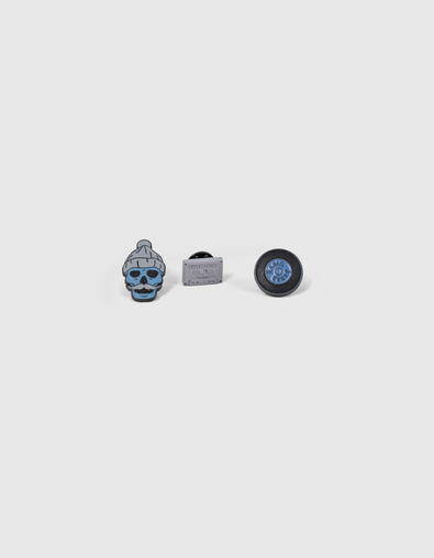 Schwarze Metallpins f&uuml;r Jungen - IKKS