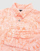 Oranje overhemd Liberty® stof plantenmotief jongens-5