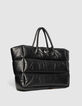 Cabas noir cuir matelassé Femme-2