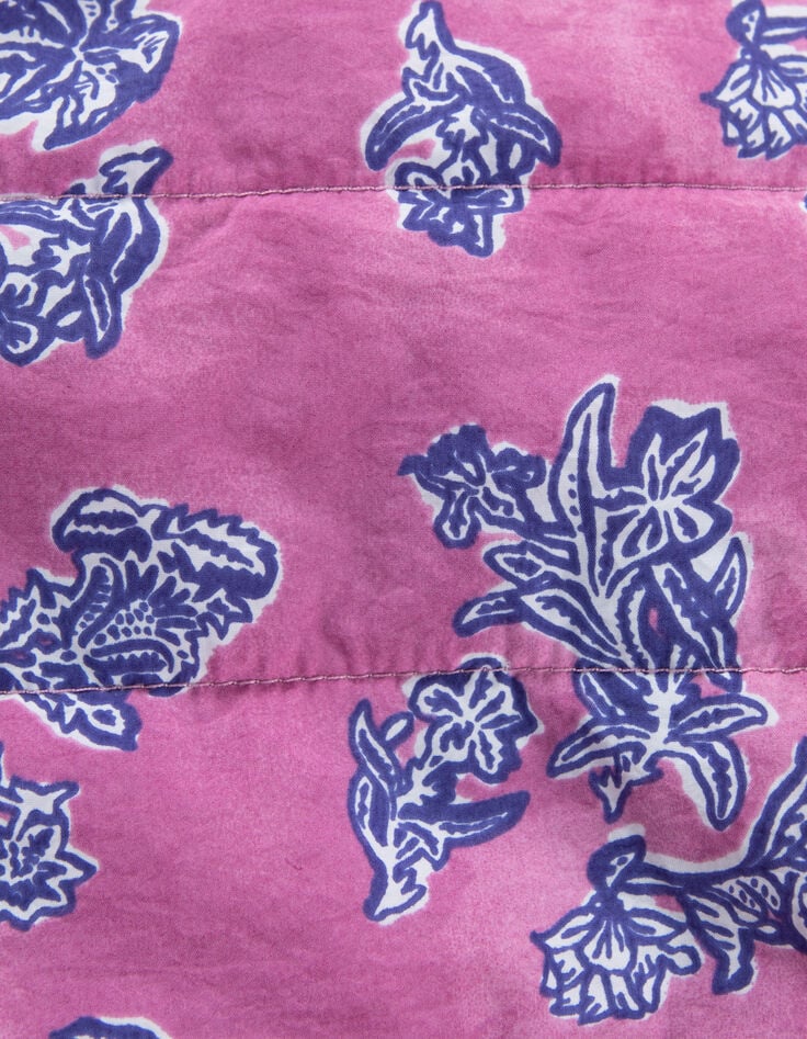 Baby-M&auml;dchen Wende-Steppjacke Marineblau/Indische Blumen-8
