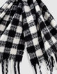 Echarpe noire motif carreaux blancs fille -5