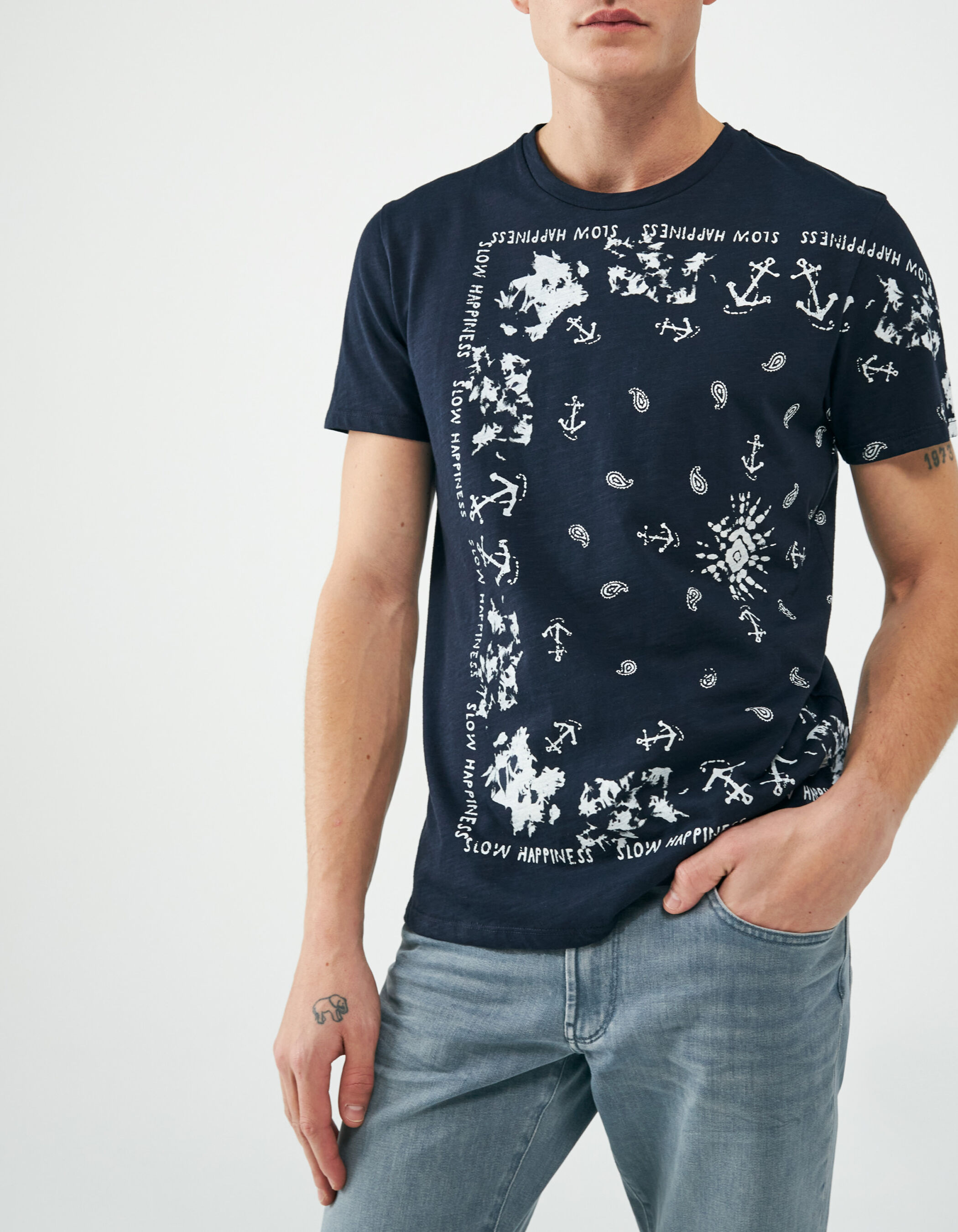 T shirt hotsell bandana homme