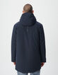 Marineblauwe parka met capuchon voor heren - WATERDICHT-3