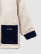Veste réversible en jean brut et sherpa fille-5