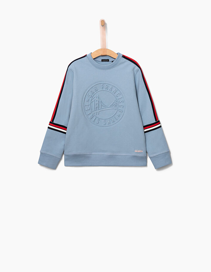 Boys' sky blue Golden Gate Bridge sweatshirt - IKKS
