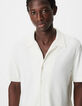 Chemise easy blanche maille manches courtes Homme-3
