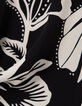 Camisa negra estampado tropical Mujer-8