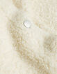 Women’s white bouclette knit cardigan-5