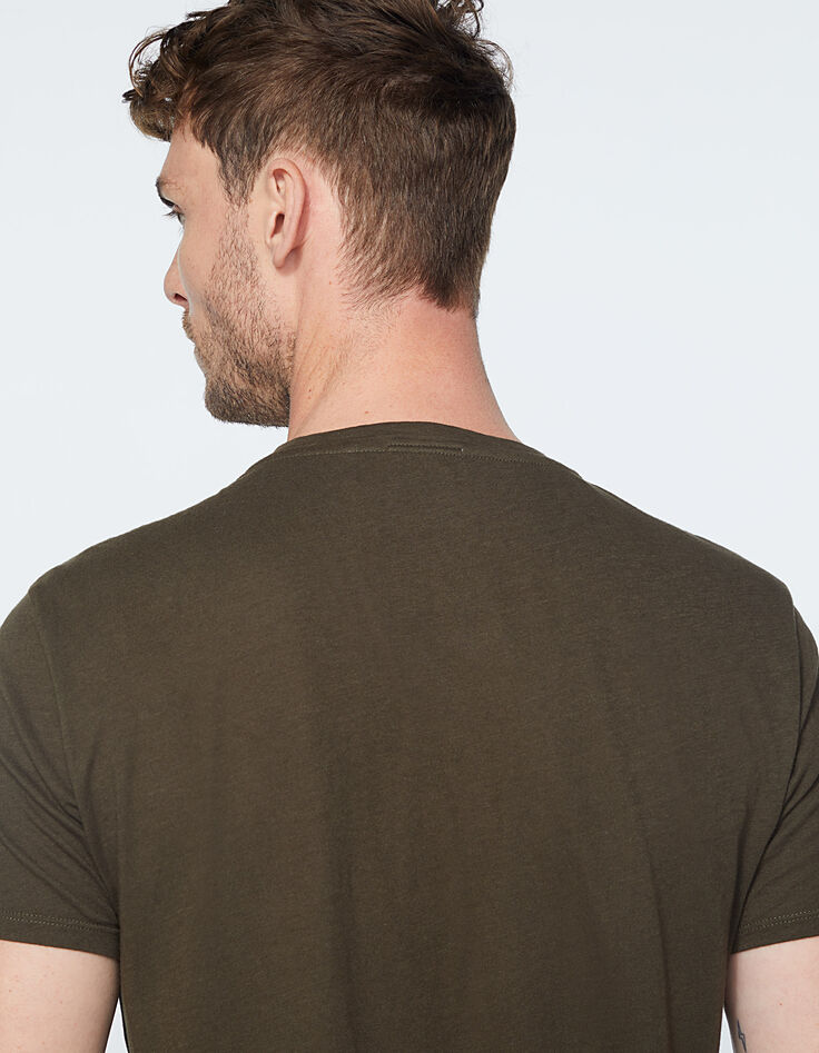Camiseta caqui bordado Karma Rock Hombre-4 Camiseta caqui bordado Karma Rock Hombre-4