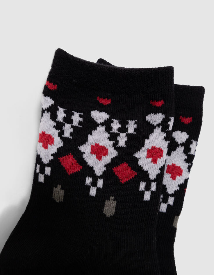 Girls’ black, burgundy and grey socks-4 Girls’ black, burgundy and grey socks-4
