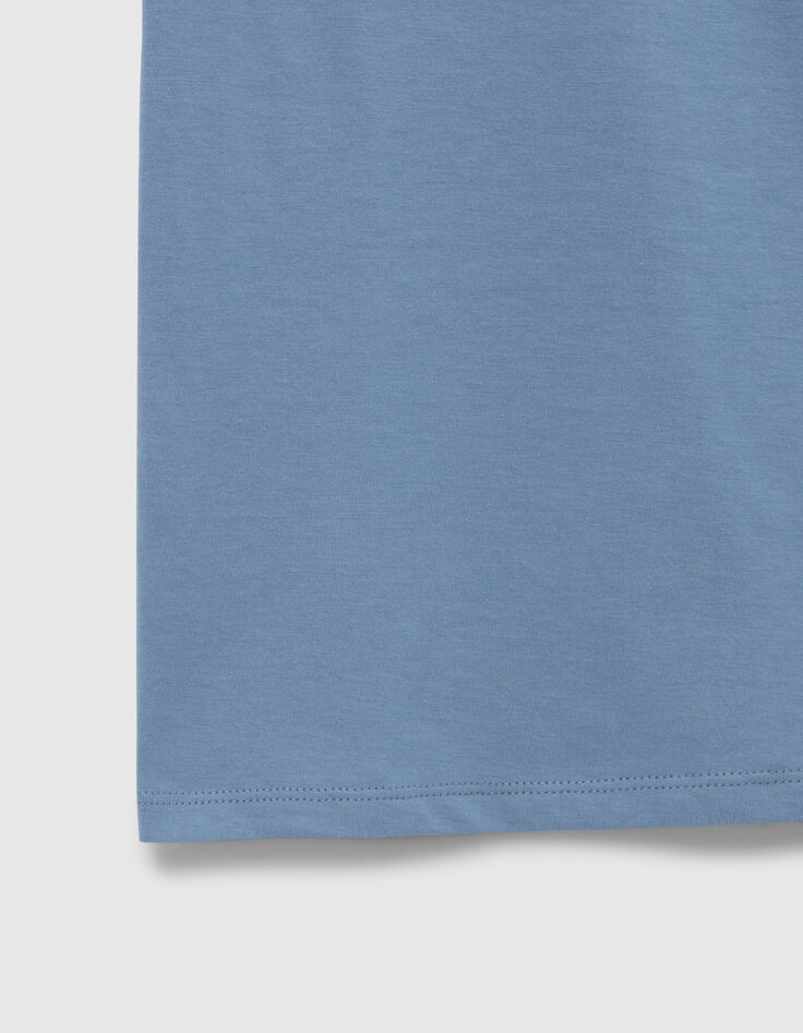Blauw T-shirt zak met koraalprint jongens-4