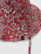 Sombrero rojo estampado floral bebé niña-4