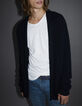 Cardigan marine tricot &agrave; col ch&acirc;le Homme-6
