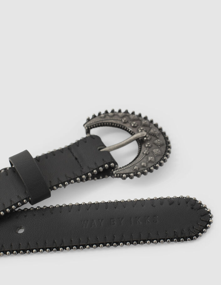 Cinturón negro con hebilla grabada niña - IKKS