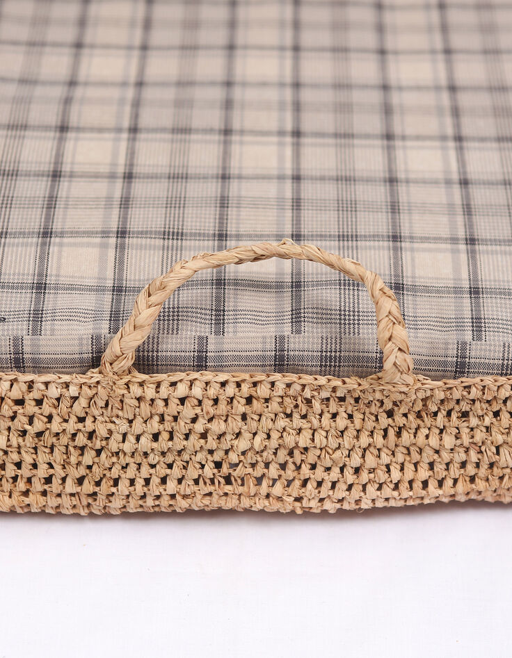  mand beige aankleedmatje ruitmotief NORO-3