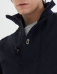 Men’s navy cotton bomber jacket-4