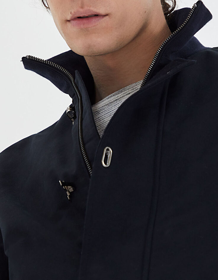 Men’s navy cotton bomber jacket-4