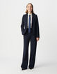 Marine blazer getailleerd milanotricot Dames-1