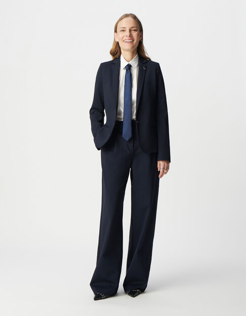 Marine blazer getailleerd milanotricot Dames - IKKS