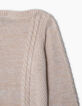 Vestido-jersey blanco roto y copper tricot fantasía niña-5
