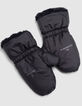 Chaqueta larga de sherpa reversible negra y rosa para niña-6