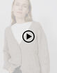 Cardigan sésame tricot Femme-7