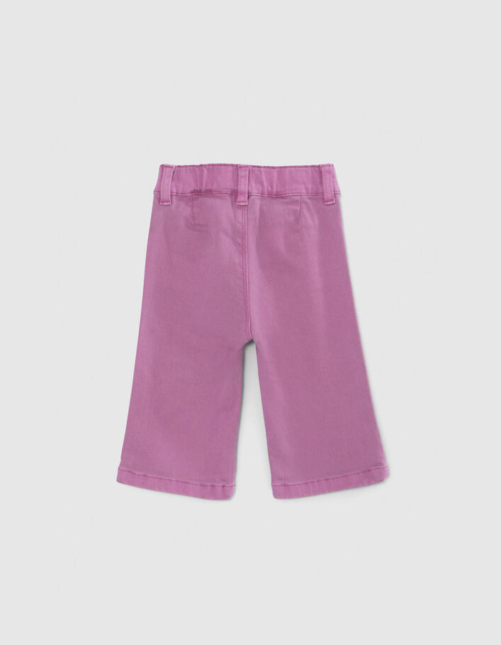 Baby girls’ mauve jeans with ethnic embroidery - IKKS