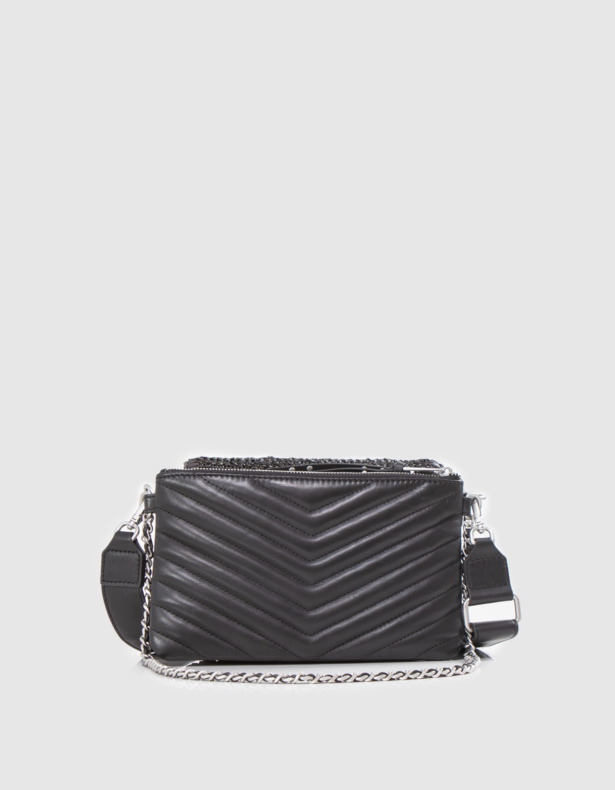 The 111 BAMBOO BEACH black mix raffia and suede for women