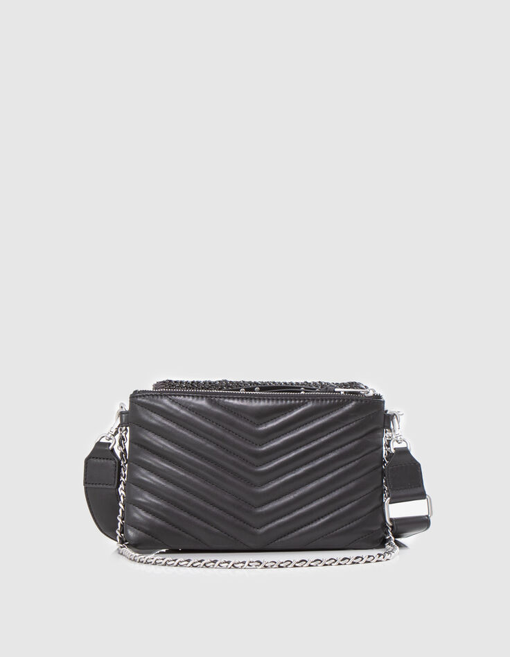 The 111 BAMBOO BEACH black mix raffia and suede for women-3