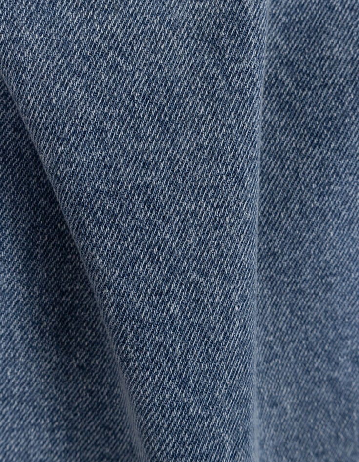 Blaue Mädchen-Ballonjeans mit Kordel-8 Blaue Mädchen-Ballonjeans mit Kordel-8