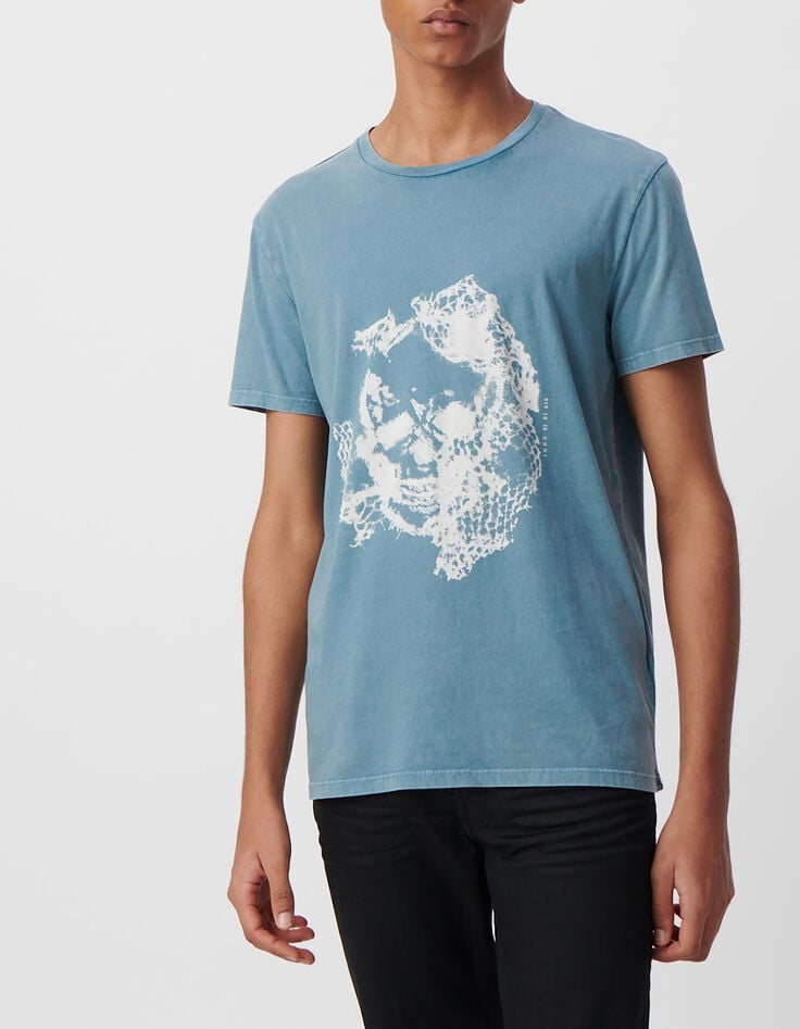 Herren-T-Shirt Sturmmotiv, Totenkopf-2