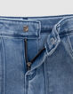 Blaue LARGE-Mädchenjeans mit Schalgürtel-8