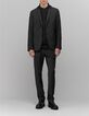 Chaqueta de traje de cuadros antracita para hombre-2