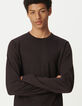 Pflaumenbraunes Herrenpulli aus Twiststrick-4