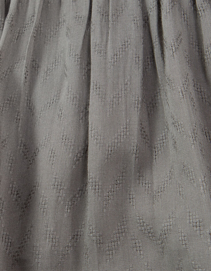 Jurk LENZING™ ECOVERO™ geborduurd visgraatjacquar-8