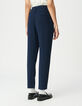 Marine broek hoge taille met ceintuur-3