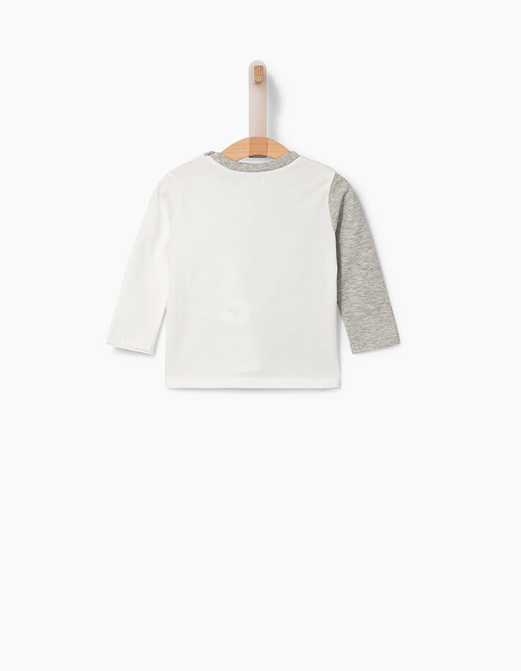 Grijs T-shirt met reuzenrad voor babyjongens -3