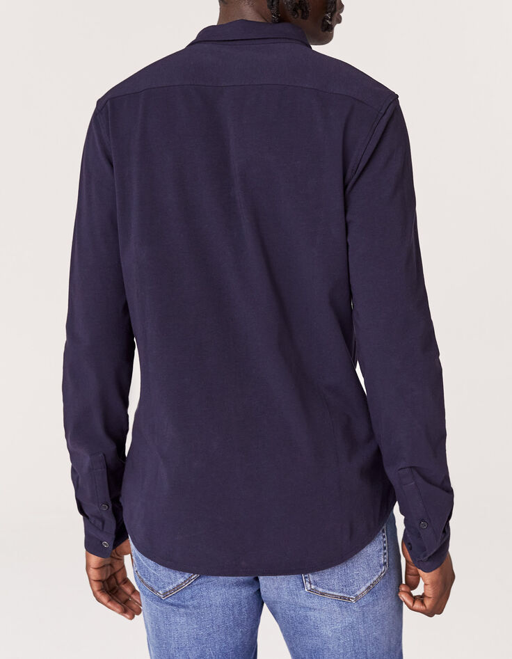Chemise SLIM bleu foncé jersey ABSOLUTE DRY Homme-3