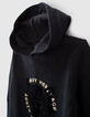 Pull navy tricot floqu&eacute; tigre &agrave; capuche gar&ccedil;on-6