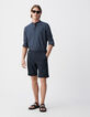 Tunique REGULAR encre motif rayures Homme-2
