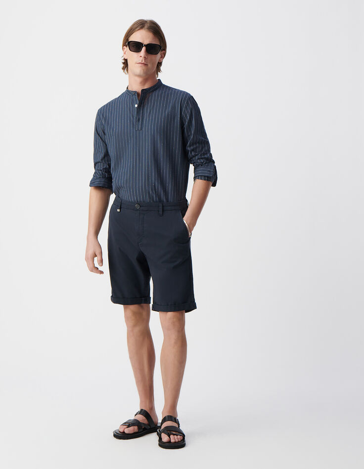 Tunique REGULAR encre motif rayures Homme-2
