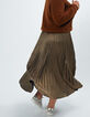 I.Code gold pleated long skirt-1