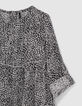 Robe noire Lenzing™ Ecovero™ imprimé graphique fille-6