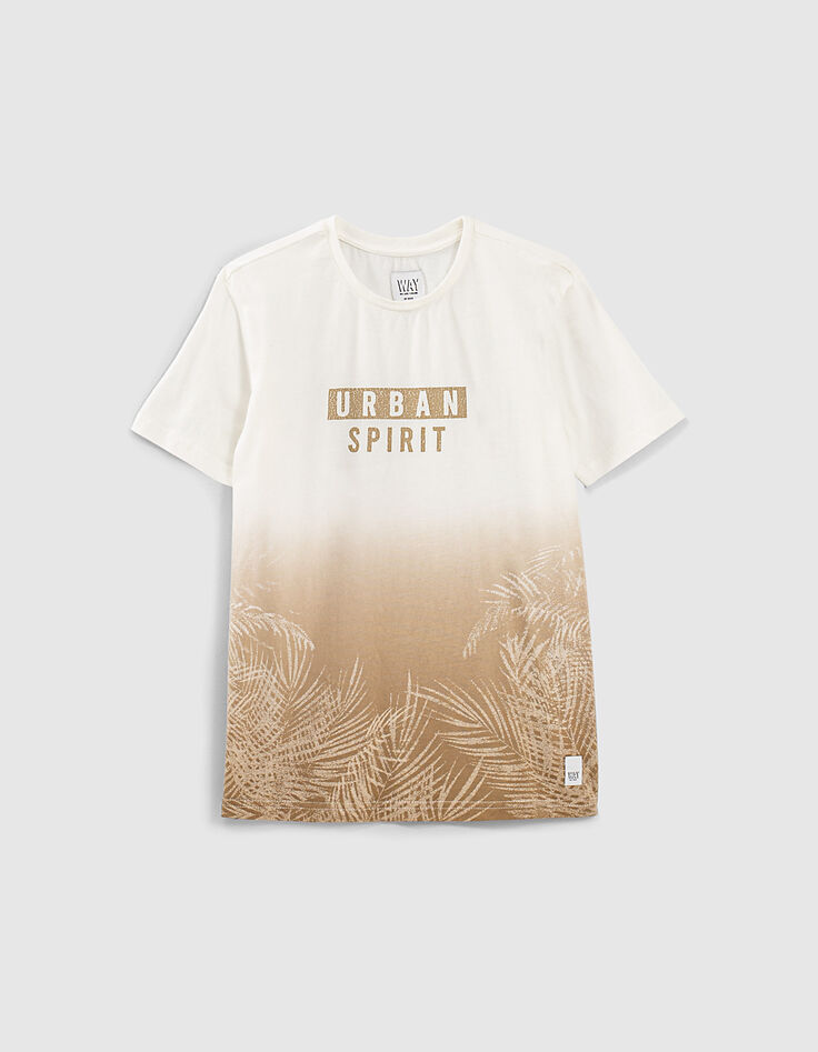 Camiseta beige deep dye jungle ecológica niño -1