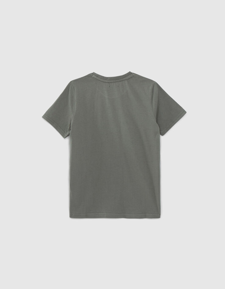 Kaki T-shirt rubber logo JURASSIC PARK jongens-3