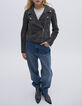 Cazadora ante gris estilo motero mujer-4
